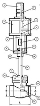 Криогенный запорный клапан CAEN CRYO VCBS-750/NC