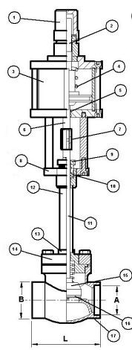 Криогенный запорный клапан CAEN CRYO VCBS-750/NC