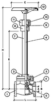 Криогенный запорный вентиль CAEN CRYO VCB 1150