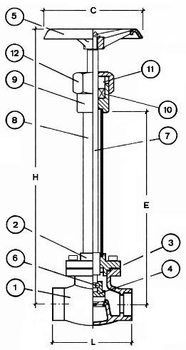 Криогенный запорный вентиль CAEN CRYO VCSS/VCBS 750