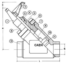 Запорный вентиль CAEN NTD FT