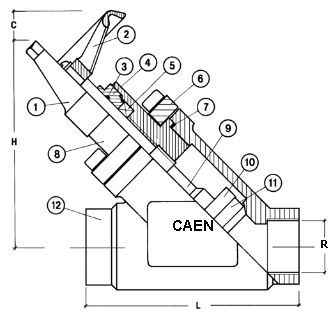 Запорный вентиль CAEN NTD FT