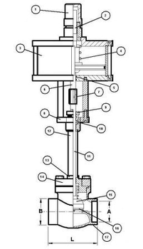 Криогенный запорный клапан CAEN CRYO VCBS-900/NC