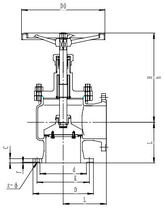Запорный клапан CCK T171L25-250 PN10