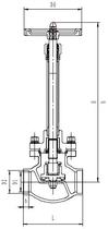 Криогенный запорный клапан CCK T255DA125-150 PN25