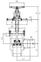 Криогенный запорный клапан угловой CCK T351DL150 PN64