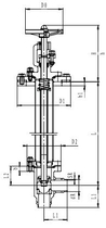 Криогенный запорный клапан угловой CCK T211DB20-40 PN16