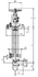 Криогенный запорный клапан угловой CCK T301DB20-40 PN40
